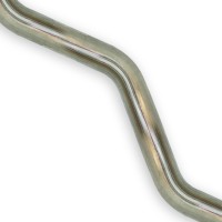 Труба изогнутая змейка Ø45*1.5 угол 45° 12 гибов алюминизированная сталь DX52+AS120