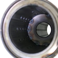 Резонатор «belais» круглый Ø95 мм, с диффузором длина 350 мм, труба Ø63 мм (нержавеющая сталь)